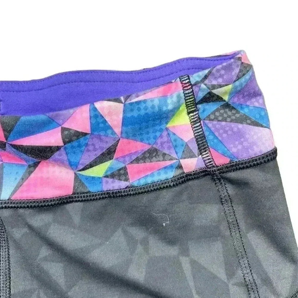 ivivva Lululemon multicolor Geometric Athletic Leggings Girls 12 Activewear - Picture 6 of 8